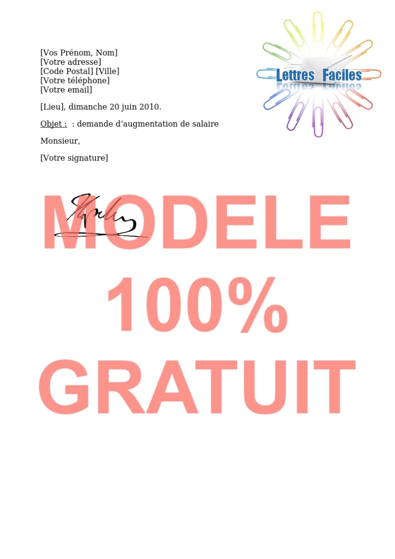 Gestion, Exemple de Lettre pour accepter une demande d'augmentation - Modèle de lettre Gratuit !